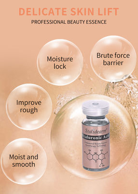 Solución de mesoterapia en ampolla, suministro de fábrica, marca privada, esencia de ácido hialurónico para iluminar y antienvejecimiento facial