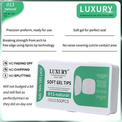 Las uñas de los pies falsas 500pcs/Box Gel suave de cubierta completa las uñas de los dedos de los pies consejos de color natural las uñas de los pies falsas para los salones de uñas