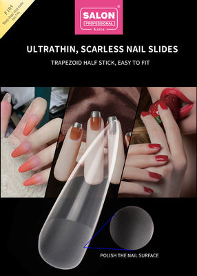 Color mate claro Acrílico Falsa de las uñas Consejos de juego Ultra-fina forma aguda Extensiones de arte de uñas