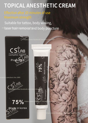 Crema que entumece tópica del tatuaje poner crema anestésico entumecido del laboratorio el 75% del CS para el tatuaje Microneedling de la ceja del labio