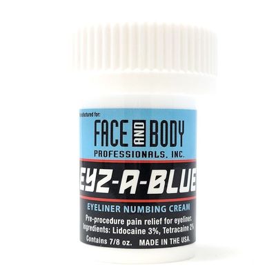 La cara y el cuerpo sostienen entumecer azul estupendo del trío EYZ A del gel anestésico tópico