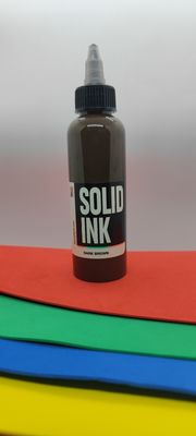 Tinta orgánica Brown oscuro 30ML 260ML del tatuaje de la tinta sólida del vegano no tóxico