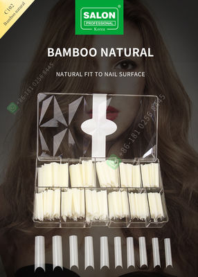 El clavo falso natural de bambú de alargamiento del arco de French/C inclina la extremidad de la manicura de las extremidades de la mitad para el clavo Art Salon