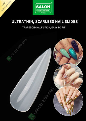 extremidades agudas de señora Artificial Nails Half de la forma 500pcs y clavo falso de la cubierta completa
