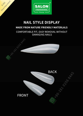 extremidades agudas de señora Artificial Nails Half de la forma 500pcs y clavo falso de la cubierta completa