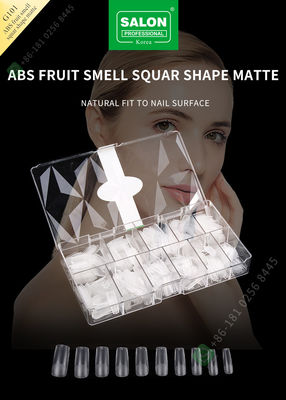 El cuadrado del olor de la fruta del ABS forma extremidades de los clavos falsos de Matte Lady French Style Artificial medias y el clavo falso de la cubierta completa