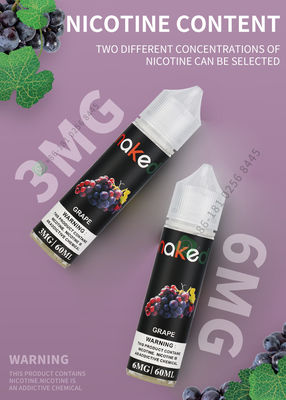 100mL vaporizan el jugo E líquido para el sabor natural de la uva de los ingredientes del cigarrillo electrónico