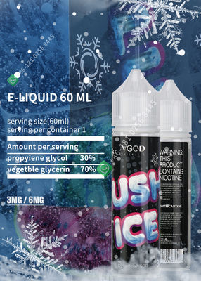 E - Auge líquido Vape Juice Nicotine Strength 3mg 6mg 24mg con 3 años de fecha de caducidad