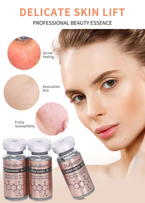 Solución de mesoterapia en ampolla, suministro de fábrica, marca privada, esencia de ácido hialurónico para iluminar y antienvejecimiento facial