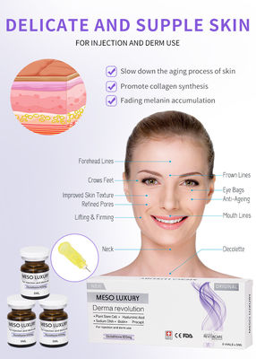 Glutatión MESO LUXURY Mesoterapia Inyección Suero Reforzador de la piel Aclarador Hidratante Antidedad Blanqueador