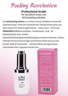 30 ml de suero para pelar la piel / conjunto de líquido de calidad profesional para solución de exfoliación de la piel facial