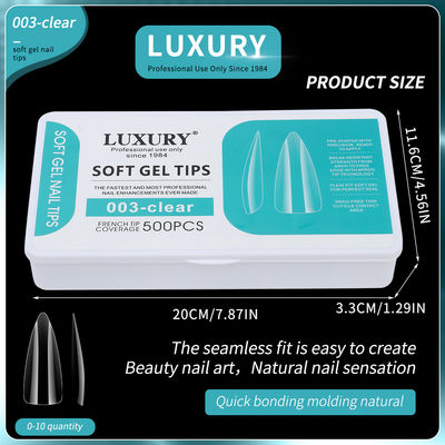 Consejos de uñas de gel suave 500PCS/caja uñas acrílicas Presión en las uñas para diseño de arte de uñas herramientas de manicura