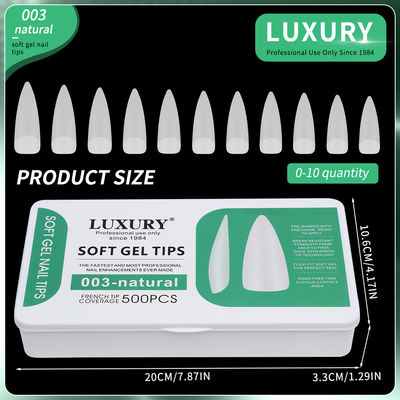 Consejos de uñas de gel suave 500PCS/caja uñas acrílicas Presión en las uñas para diseño de arte de uñas herramientas de manicura