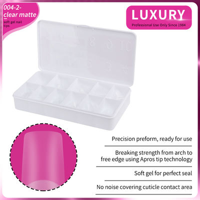Consejos de uñas Conjunto de cubierta completa Formas cuadradas claras mate Uñas falsas para manicuras DIY