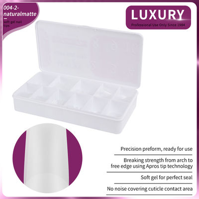 500pcs/caja Natural Matte Cuadrado de las uñas de las puntas de la cubierta completa de acrílico uñas artificiales