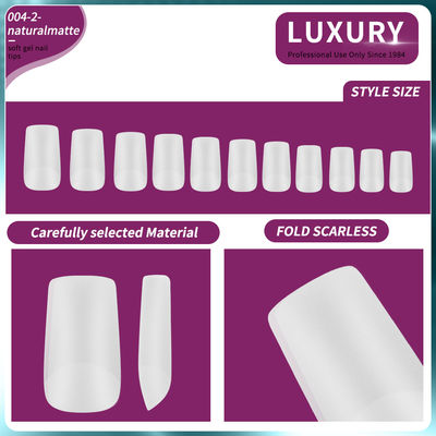 500pcs/caja Mediano Cuadrado En forma de uñas falsas para las uñas de extensión Herramientas de manicura 11 tamaños
