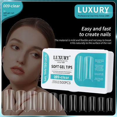 500pcs Long Ballerina Cuadrada Presiona en las uñas Media cubierta Uñas falsas para mujeres