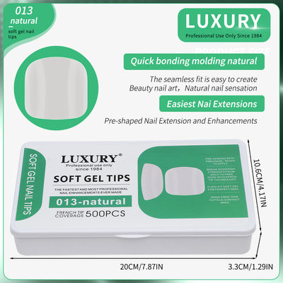 Las uñas de los pies falsas 500pcs/Box Gel suave de cubierta completa las uñas de los dedos de los pies consejos de color natural las uñas de los pies falsas para los salones de uñas