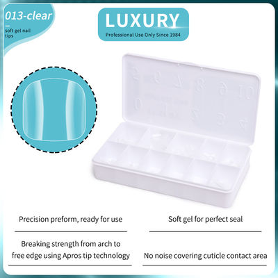 Tipos de uñas de los pies de gel suave conjunto de cobertura completa de forma cuadrada uñas de pie falsas 11 tamaños para Diy y manicuras de salón