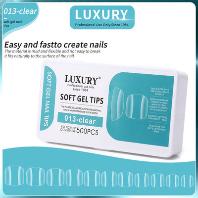 Tipos de uñas de los pies de gel suave conjunto de cobertura completa de forma cuadrada uñas de pie falsas 11 tamaños para Diy y manicuras de salón