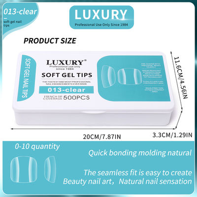 Tipos de uñas de los pies de gel suave conjunto de cobertura completa de forma cuadrada uñas de pie falsas 11 tamaños para Diy y manicuras de salón