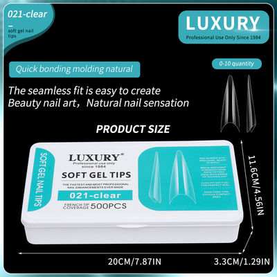 Nuevo Estilo Estillo Medias cubiertas de uñas falsas Consejos de uñas artificiales para el diseño de arte de uñas