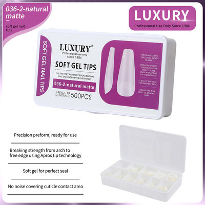 500pcs/caja En forma de almendra Natural Matte Falsa uñas 11 Tamaños Acrílico Gel de las uñas Art Extensiones para mujeres