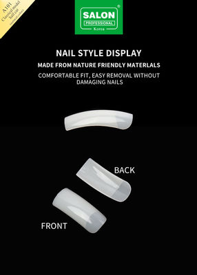 Professional de las uñas falsas consejos naturales de color claro de cubierta completa dedo artificial uñas de la mitad de la cubierta de las uñas francesas consejos