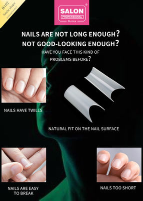 Presión cuadrada larga en las uñas para las extensiones de uñas perfectas