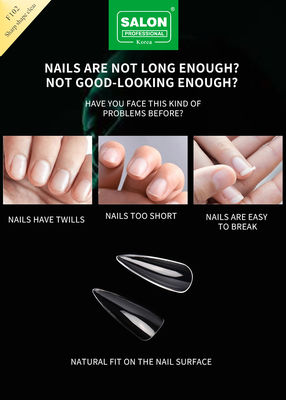 Long Soft Gel Almond on Nail 12 Tamaños Forma Aguda Consejos de Uñas Acrílicas para Extensiones de Uñas