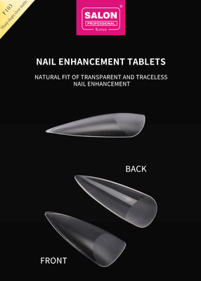 Uñas de almendras transparentes mate extra largo Stiletto Uñas falsas de forma aguda Acrílico Consejos de uñas falsas para el arte de uñas