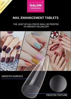 Uñas de almendras transparentes mate extra largo Stiletto Uñas falsas de forma aguda Acrílico Consejos de uñas falsas para el arte de uñas