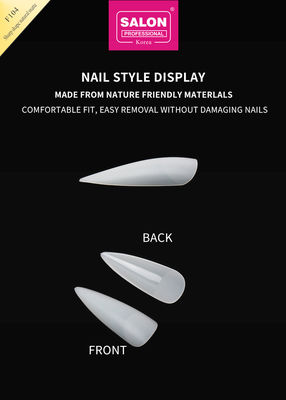 Las uñas largas de estiletto con tapa completa las uñas falsas con cajas de uñas falsas naturales mate