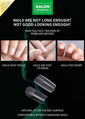 Prensa cuadrada media en uñas para herramientas de manicura de extensión de uñas