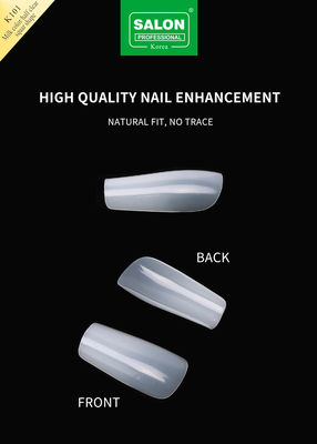 Diseño de lujo personalizado de cubierta completa de uñas artificiales consejos de presión en las uñas color leche cuadrado uñas falsas