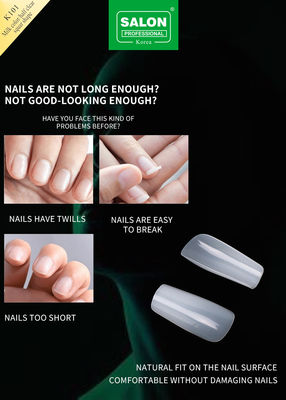 Diseño de lujo personalizado de cubierta completa de uñas artificiales consejos de presión en las uñas color leche cuadrado uñas falsas