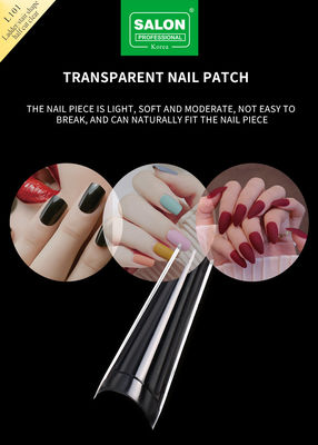 Las uñas artificiales falsas ABS clara escalera forma de las uñas falsas hechas a mano géIos blandos Presionar en las uñas precio al por mayor