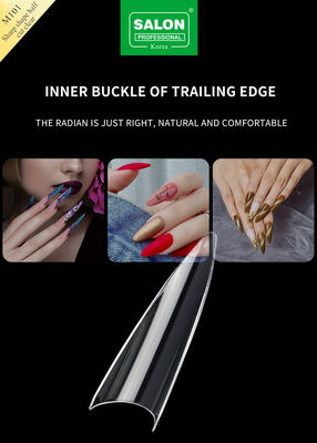 Forma aguda Media cubierta de las uñas del dedo Arte belleza para el diseño de extensión de uñas