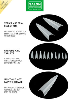 Consejos de uñas de forma aguda 500 PCS Kit de uñas falsas de acrílico natural para extensiones de uñas