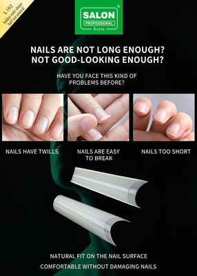 Consejos de media cubierta Kit de accesorios de manicura sin costuras Extensiones de uñas ultrafinas Arte de uñas DIY