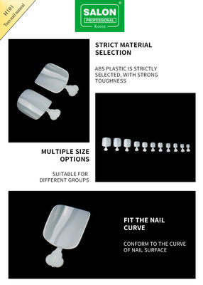 Uñas artificiales de acrílico falso de cubierta completa de color natural Uñas falsas del pie Uñas del pie