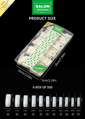 DIY Art Color Natural Cubierta completa Uñas falsas para la extensión de uñas 500pcs/caja