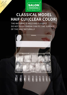 Salón profesional de uñas de color claro de cubierta completa uñas falsas para la extensión de uñas 500pcs/caja