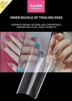 Uñas artificiales ABS de color claro 500 piezas de aplicación fácil Uñas falsas para salón de belleza