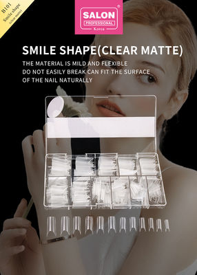 Uñas artificiales ABS de color claro 500 piezas de aplicación fácil Uñas falsas para salón de belleza