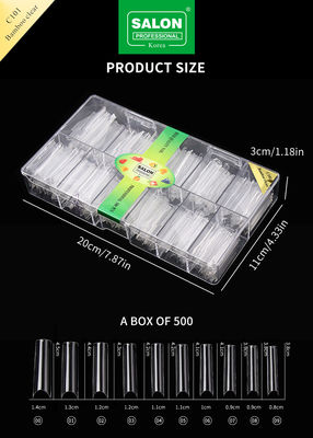 OEM de cubierta completa de bambú transparente Gel suave Falsa uñas diseños de uñas artificiales