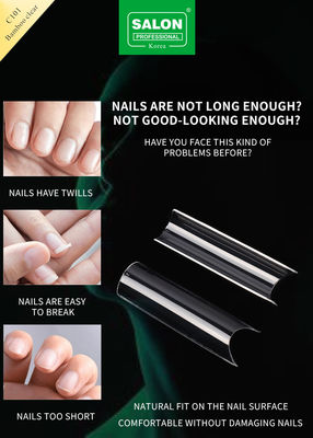 OEM de cubierta completa de bambú transparente Gel suave Falsa uñas diseños de uñas artificiales