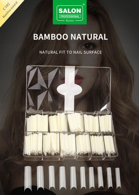 Proyectos de uñas artificiales de color natural de media cubierta de uñas de dedos artificiales de uñas francesas