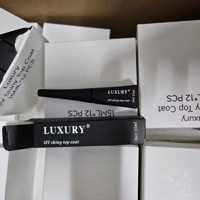 Suministro de la fábrica de marca privada Brillante Top Coat DIY UV Gel Polvo de uñas para salón de belleza de uñas