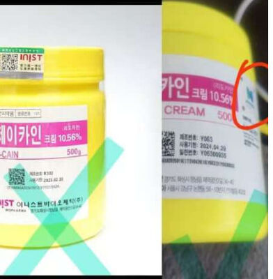 Crema anestésica para tatuajes con microagujas
